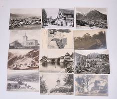 12 alte Ansichtskarten Schweiz