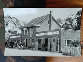 Echt Photo Karte / Autowerkstätte Garage W. Frick ca. 1930