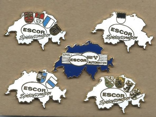 Placchette & Badge: Escor Spielautomaten, 5  PIN – Usato da Zürich venduto da t24_de