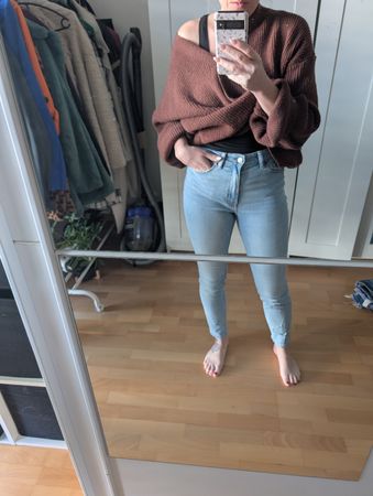 Hellblaue High Waist Jeans