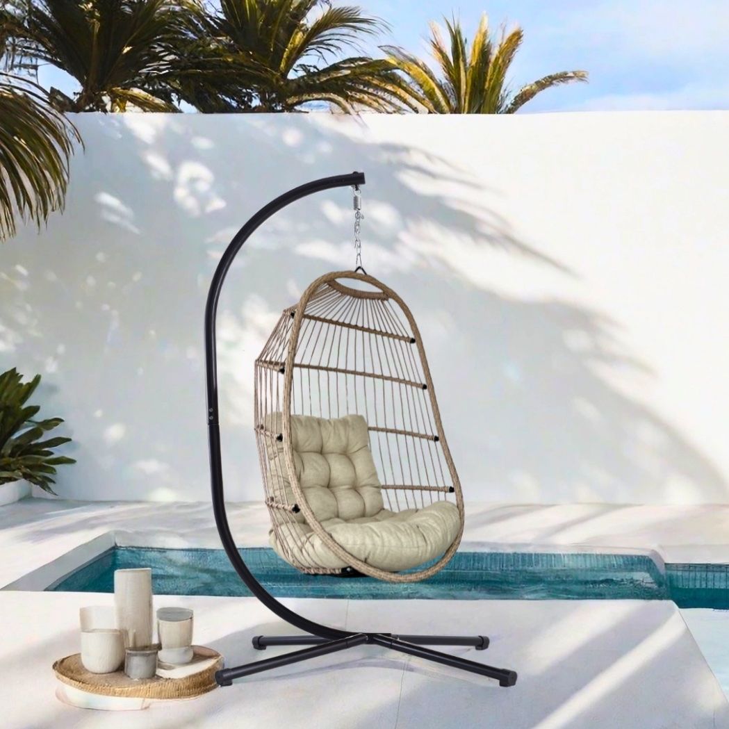 Poltrone pensili da giardino: Hängesessel Jamie Ivory Sand – Nuovo e nell'imballaggio originale da Ermatingen venduto da MyHappyHome 1