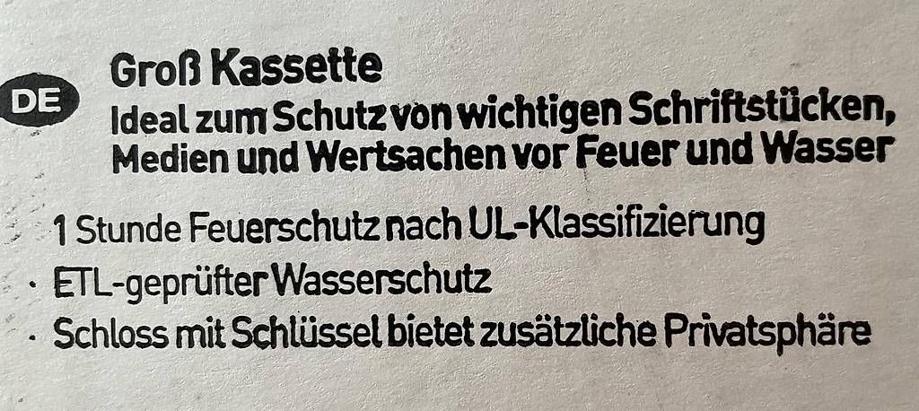 Casseforti: Master Lock-Sicherheitskassette mit 2 Schlüsseln,  – Usato da Güttingen venduto da ordoni 2