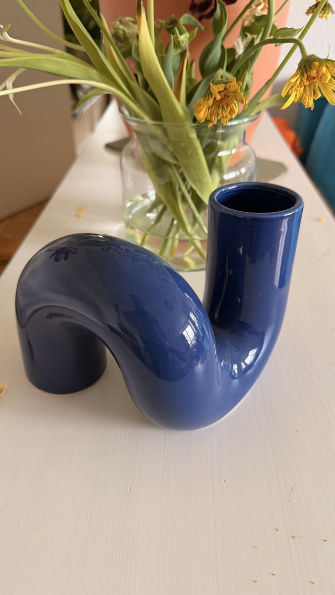 Vasi & Recipienti: Moderne Blaue Schlauch Vase  – Nuovo (secondo la descrizione) da Zürich venduto da jas_lk8w 1