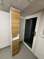 Hochschrank weiss Holzoptik schmal gebraucht