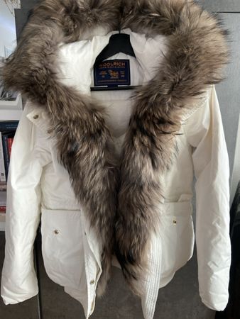 Woolrich Winterjacke weiss Echtfell Gr. XS