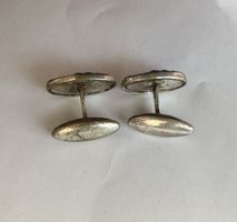 Boutons de manchette vintage argentés - Chic !