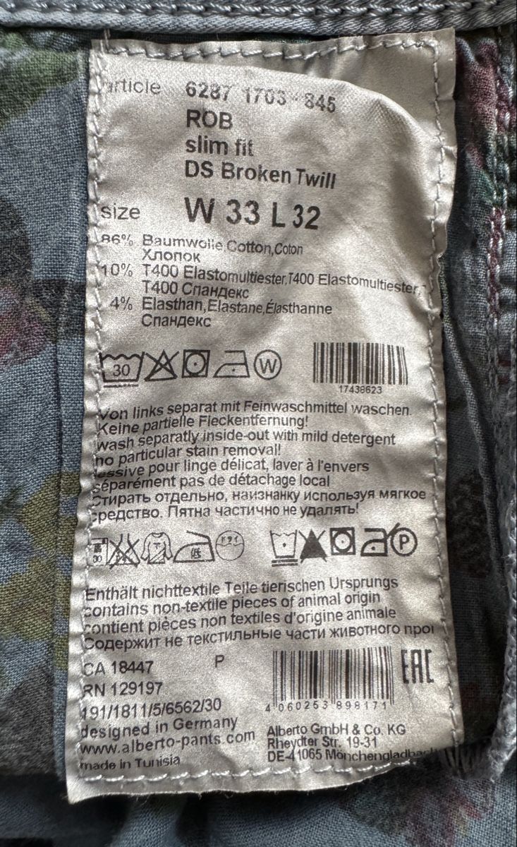 Pantaloni: Stoffhose, ALBERTO, W 33 / L 32 – Usato da St. Gallen venduto da Cagliari2015 5