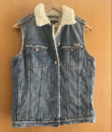 Maison Scotch Denim Vest Lined Size 3/4 Great Condition