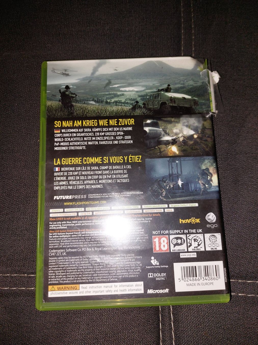 Giochi: Operation Flashpoint Dragon Rising Xbox 360 – Usato da Schenkon venduto da 1996234 1