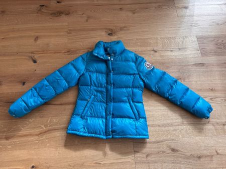 Doudoune Moncler turquoise Taille 2 en parfait état!