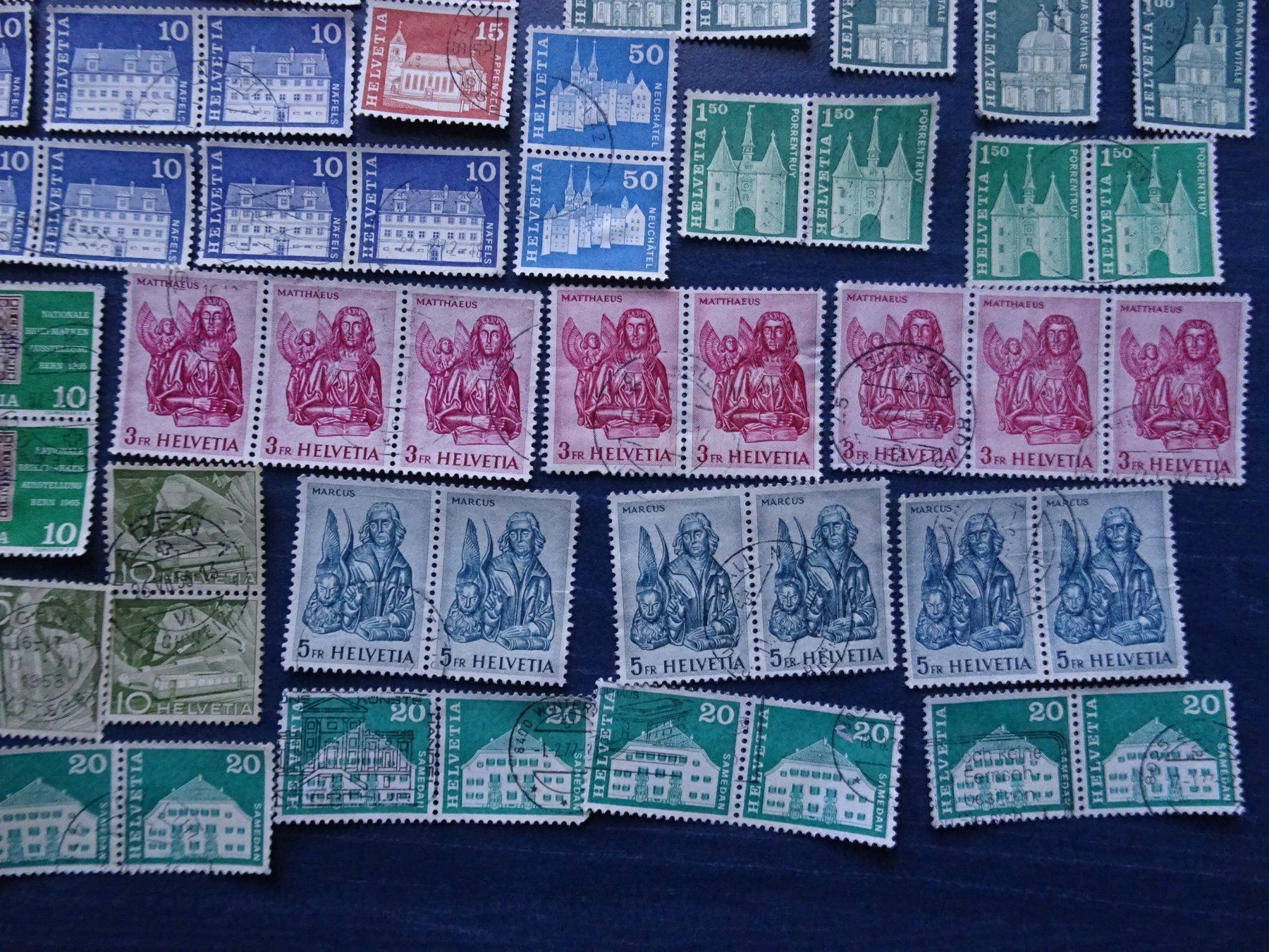 Alle Briefmarken: Div. Marken-Streiffen – Gebraucht aus Aadorf von Chnorli-Furz 4
