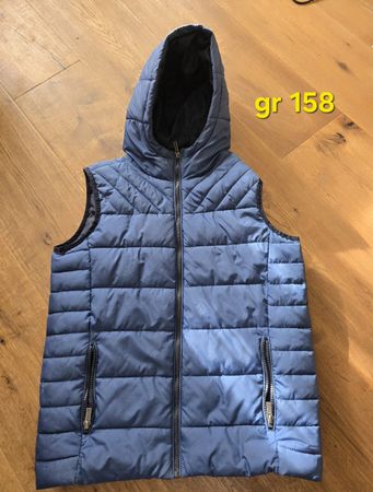 Steppweste mit Kapuze blau Grösse 158 guter Zustand
