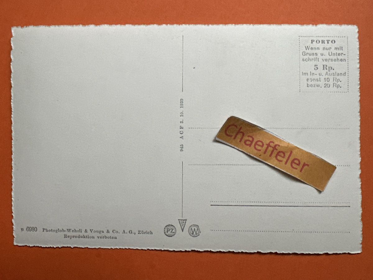 Ansichtskarten: Castagnola e Mte. San Salvatore. – Gebraucht aus Zürich von Chaeffeler 1