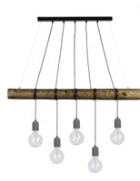 %neue coole Pendelleuchte TRABO CONCRETE, 5x E27, Kiefer geb