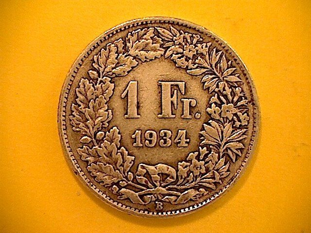 Tutti le monete: 1 Fr. 1934 – Usato da Buchs AG venduto da Ged8