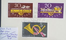 1715) 291.3.02, 292.3.03, 2 Abarten auf PTT Blätchen LP