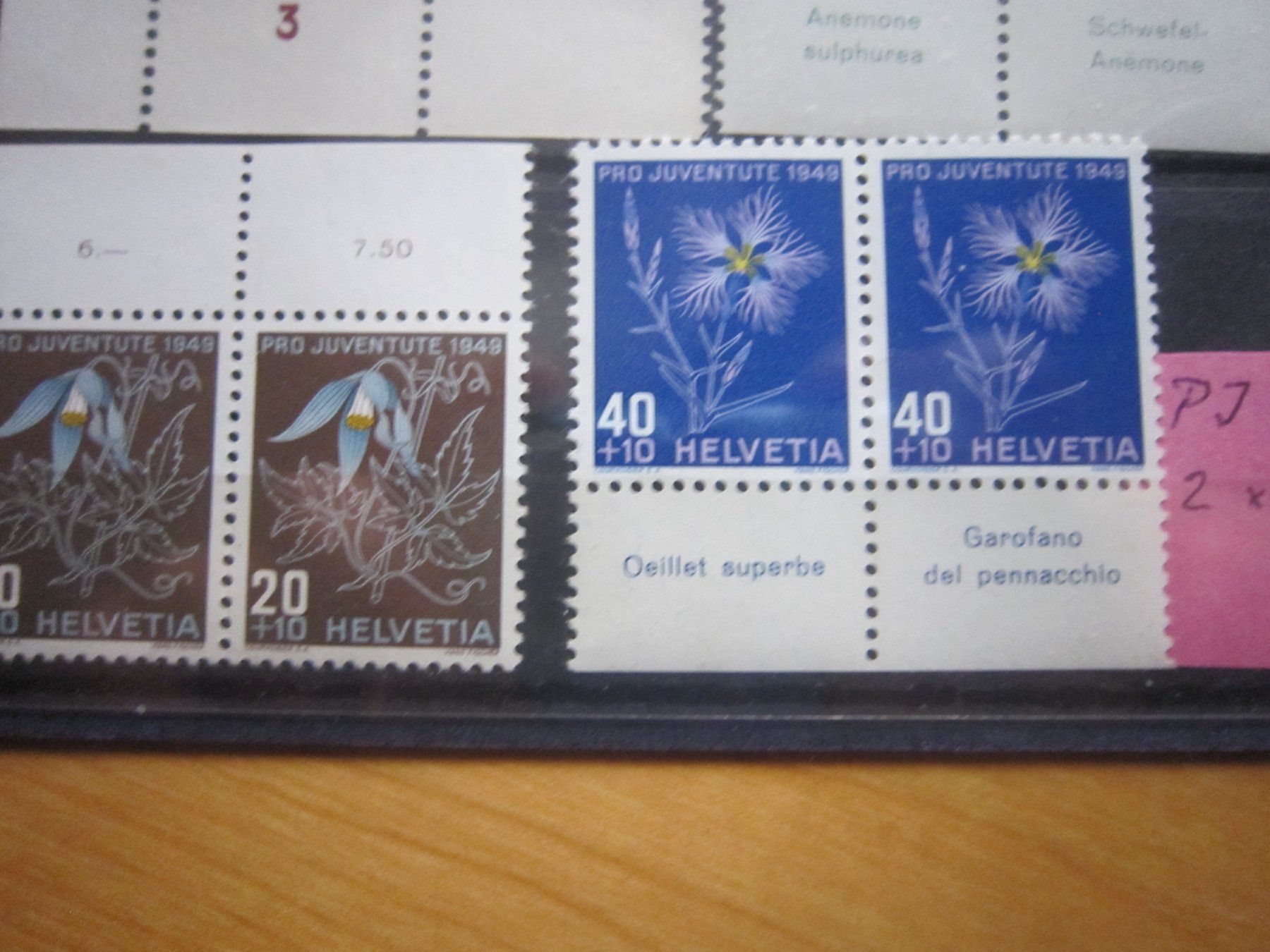 Tutti i francobolli: Mk2 PJ 1949 Doubletten mit Tabs – Usato da Gordola venduto da Polentaefung 2