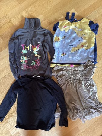 4 Shirts Mädchen Gr 122/128