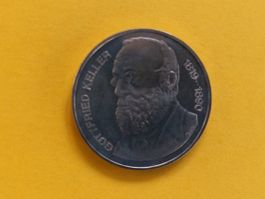 Pièce de 5 Francs Gottfried Keller 1819-1890, 1990