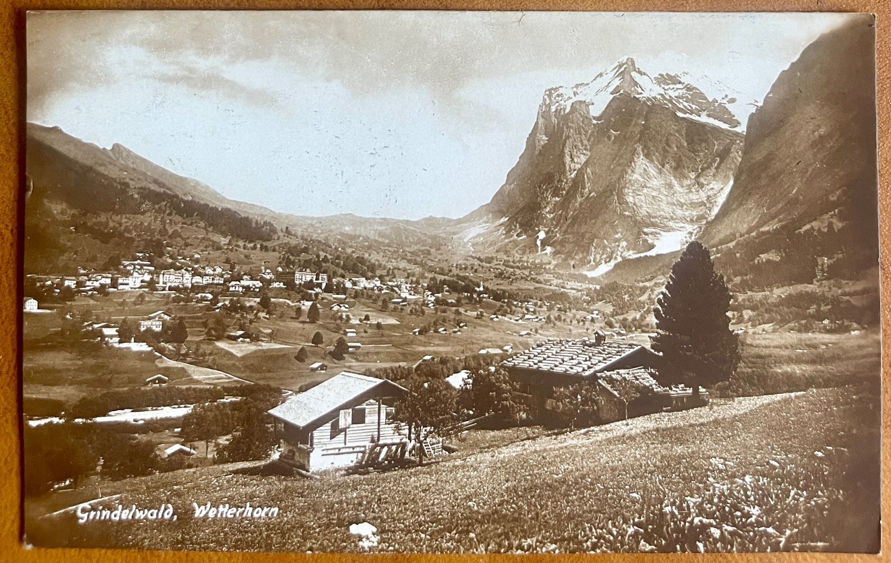 Ansichtskarten: GRINDELWALD - Wetterhorn 1924 – Gebraucht aus Lutry von Ediego