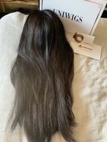 Lace Perücke UniWigs dunkelbraun 50 cm lang