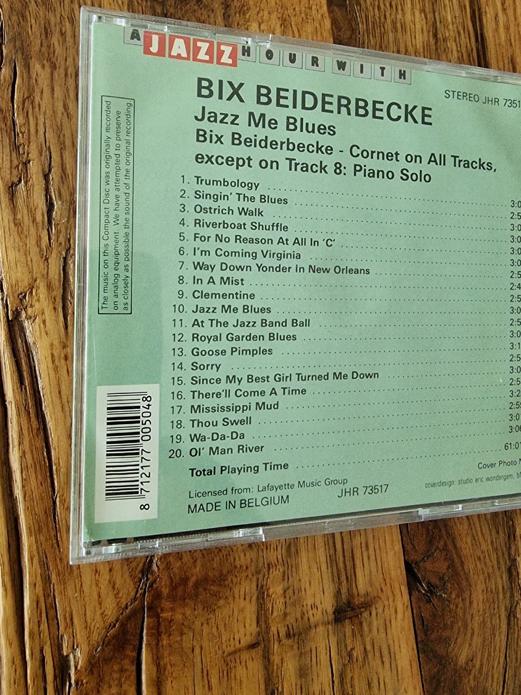 CD: BIX BEIDERBECKE JAZZ ME BLUES – Usato da Zofingen venduto da Tinpan 2