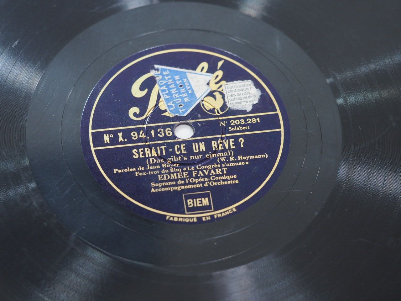 Dischi in vinile: DISQUES 78 TOURS – Usato da Lausanne venduto da Leag 9