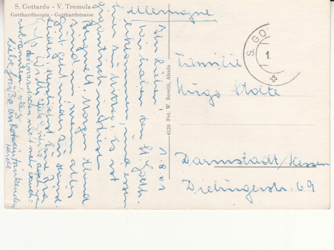 Ansichtskarten: San Gottardo Tremola 1961 – Gebraucht aus Bürglen TG von StampGraf 1