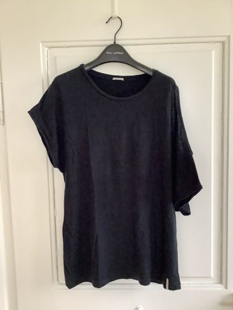 81hours T-Shirt asymmetrisch schwarz 100% Baumwolle S/M