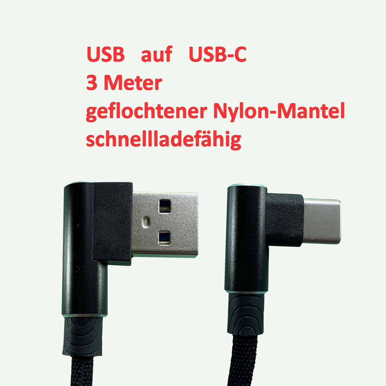 Cavi: Lade-/Datenkabel auf USB-C, 3 Meter – Nuovo e nell'imballaggio originale da Giubiasco venduto da softmail