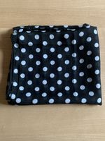 Scarf black white polka dots