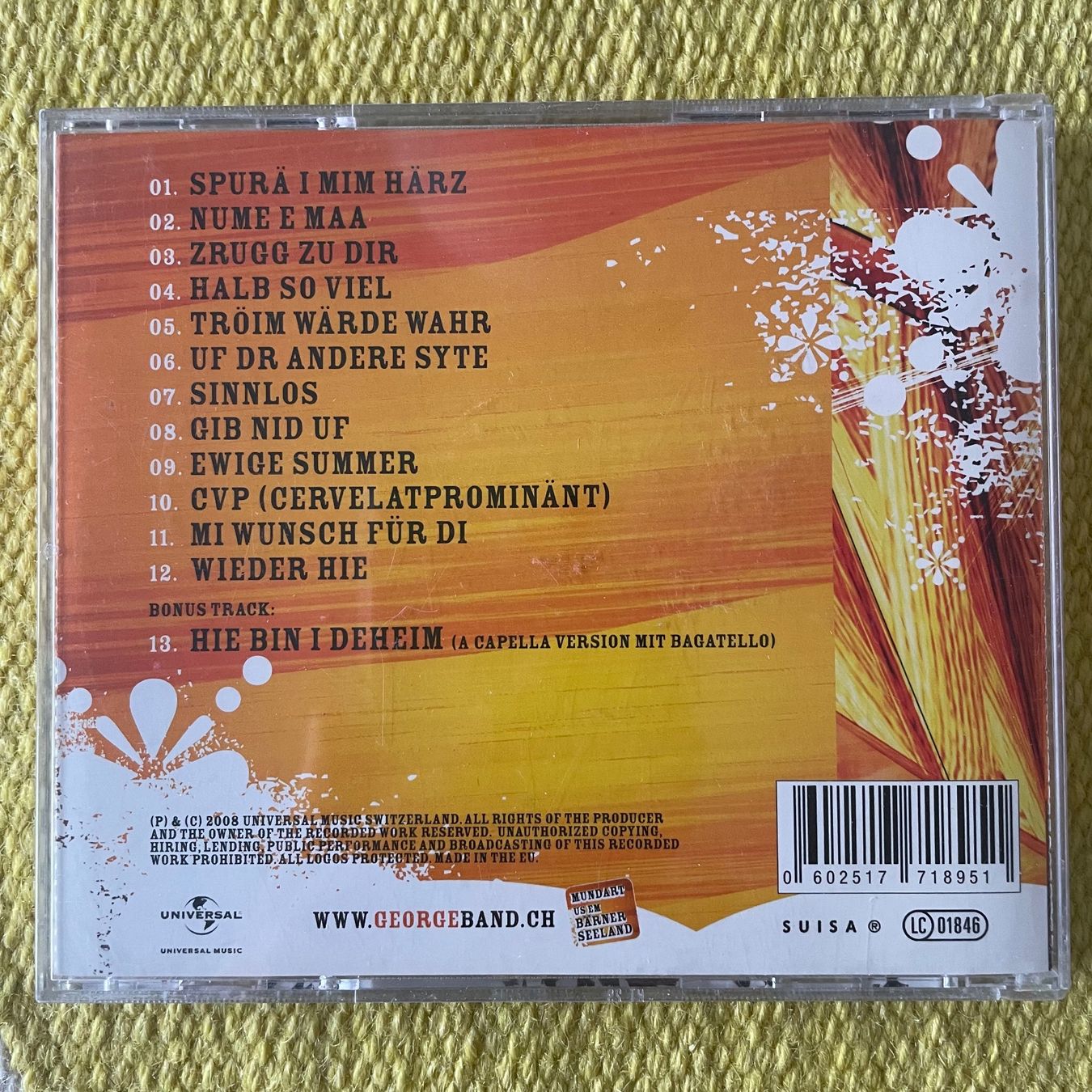 CD: GEORGE-HÄRZ – Usato da Rorschacherberg venduto da CD-Roli 1