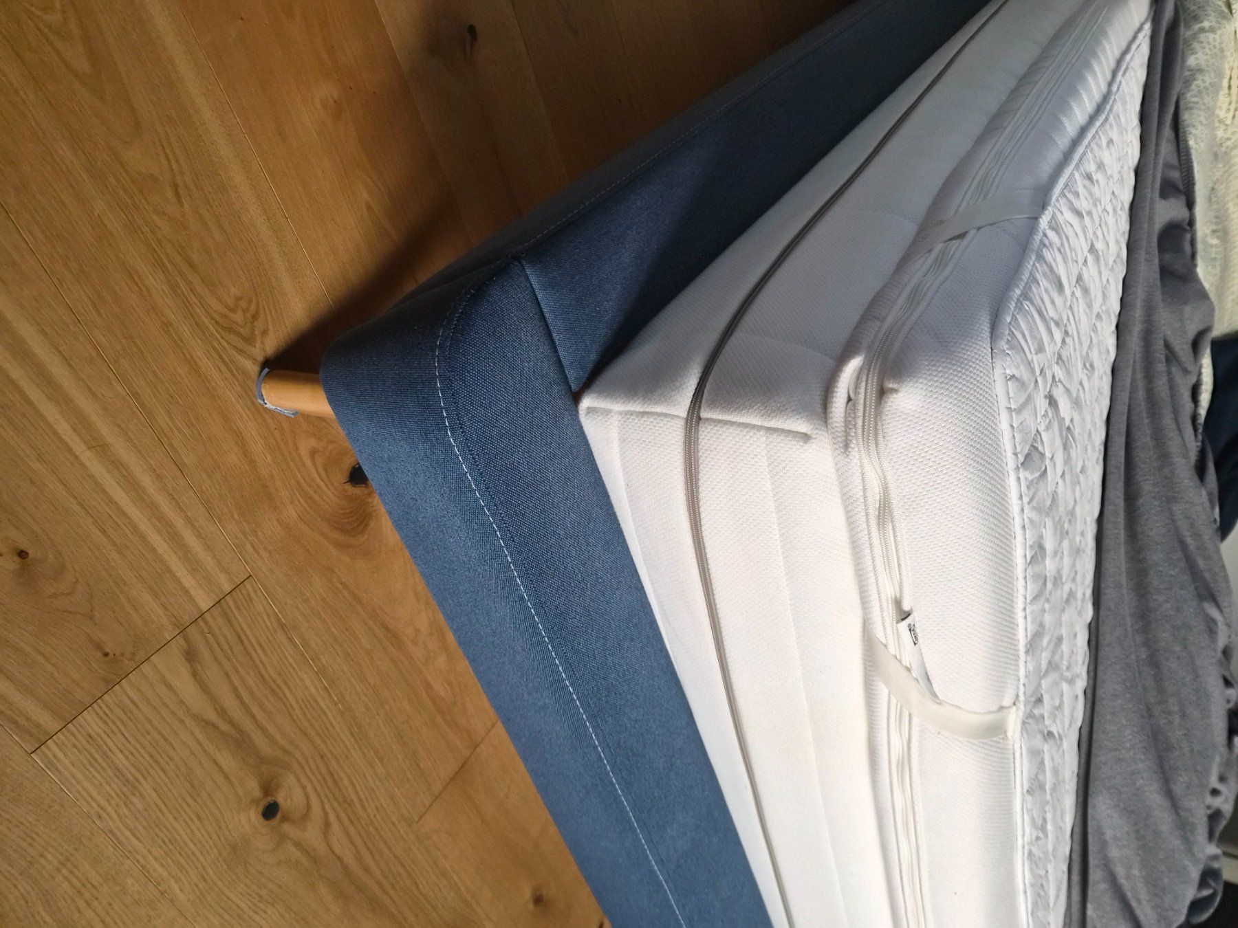 Maisons du monde Letti: Blue bed frame 160x200 cm good condition with mattress – Usato da Maur venduto da Sofi___ 2