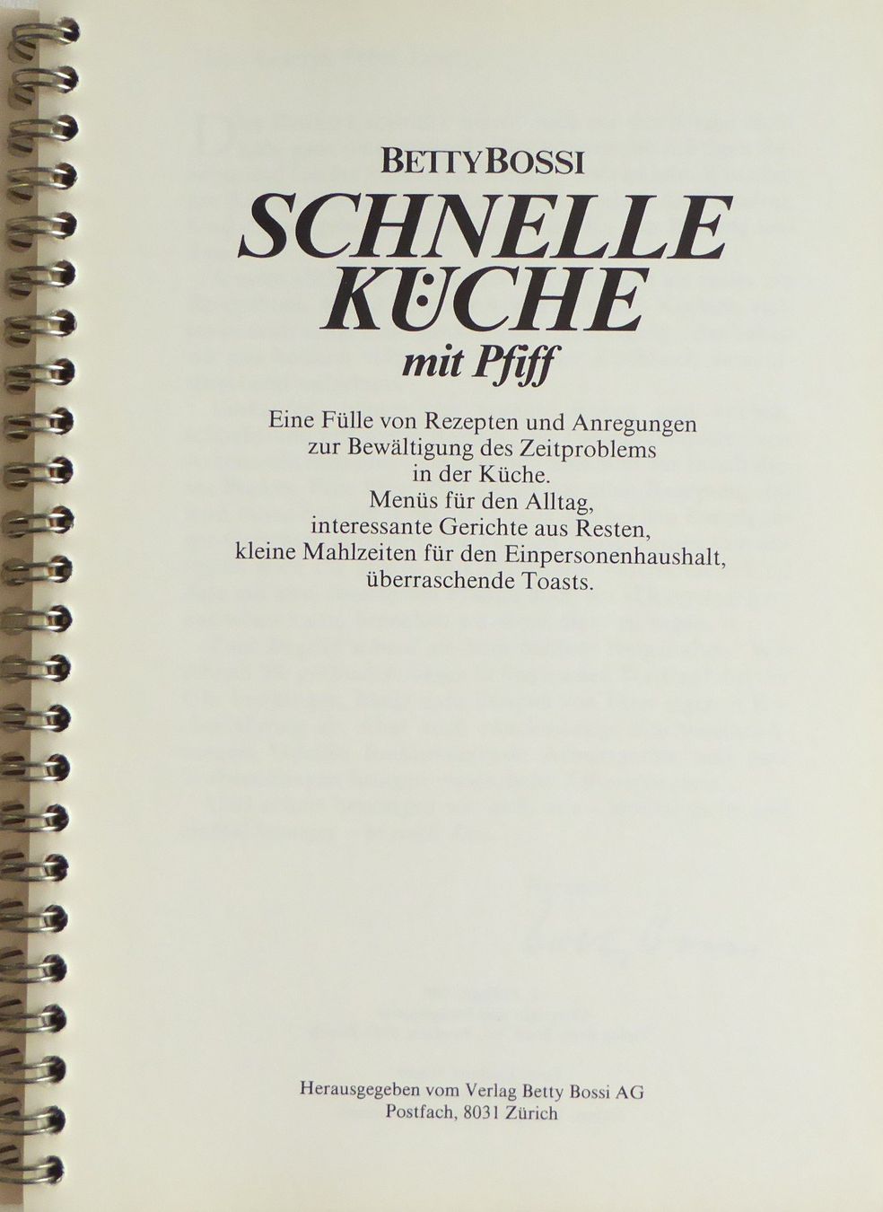 Bücher: Schnelle Küche mit Pfiff – Neu (gemäss Beschreibung) aus Mauren von Yeelen 2