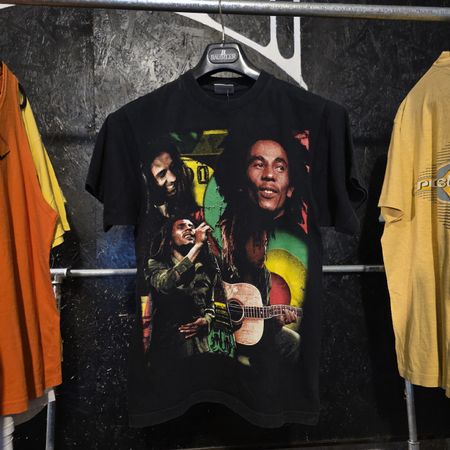 Bob Marley T-Shirt Vintage Reggae Tee Black Double Sided