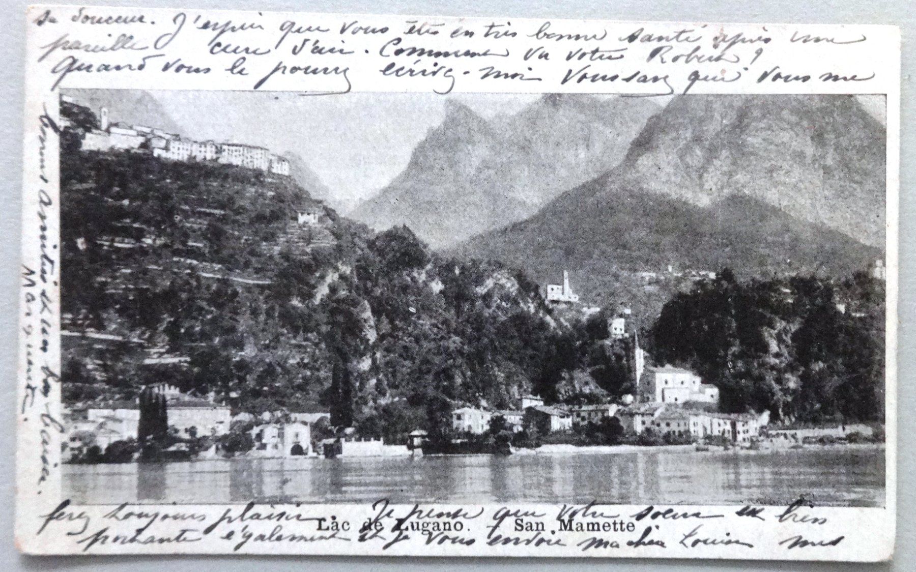 Cartoline postali: Lac de Lugano - San Mamette – Usato da Fétigny venduto da Billy2miny