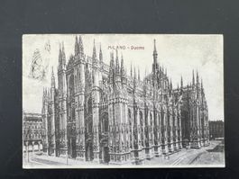 AK 1908 Milano Dom mit Hotelstempel    (G522)