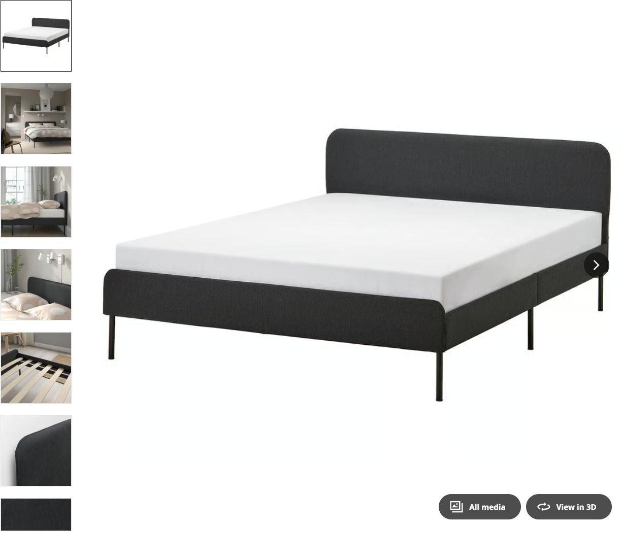 Letti: Ikea SLATTUM Double Bed 140*200cm – Usato da Bern venduto da zho_kps2