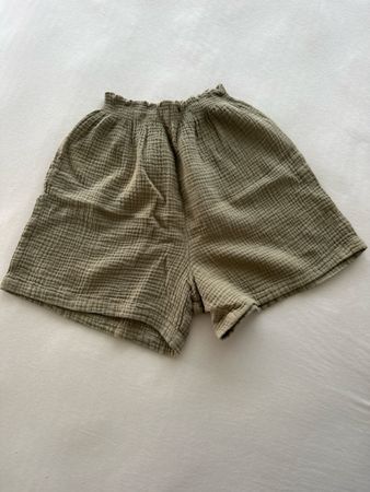 Shorts, Musselin-Stoff, kaki, Gr. S