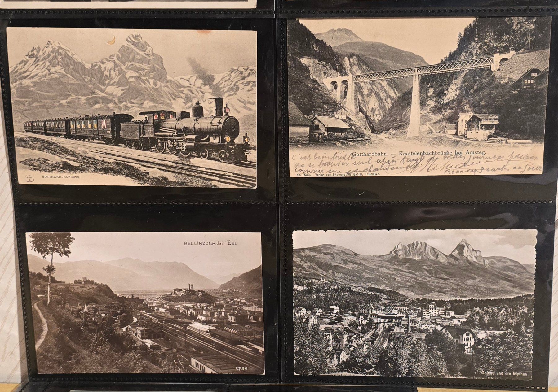 Cartoline postali: SBB - "GOTTHARD" - Bahn - 13 Stück - uralte POSTKARTEN - gel – Usato da Biel/Bienne venduto da Fischhene 2