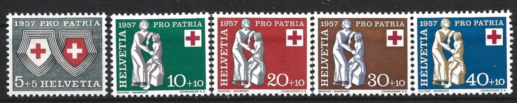 Alle Briefmarken: 1957 Pro Patria – Neu (gemäss Beschreibung) aus Trübbach von Sammer51