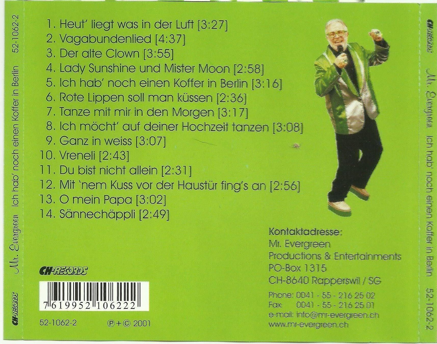 CD: Mr. Evergreen CD – Usato da St. Margarethen TG venduto da ursk10 1