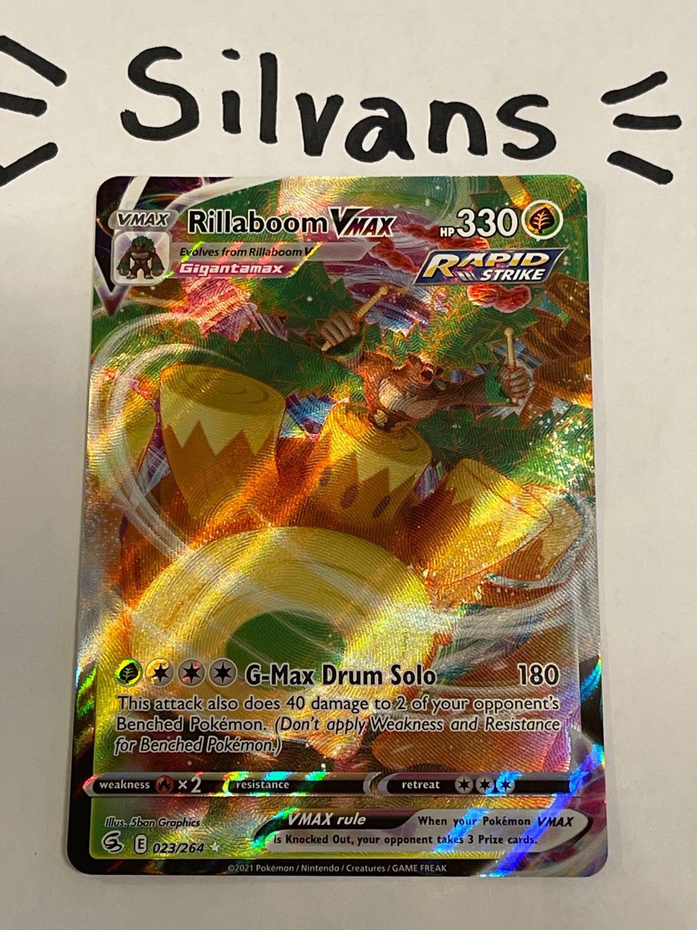 Pokémon Carte collezionabili: Rillaboom Vmax 023/264 Fusion Strike Englisch – Nuovo (secondo la descrizione) da Wil SG venduto da Silvans