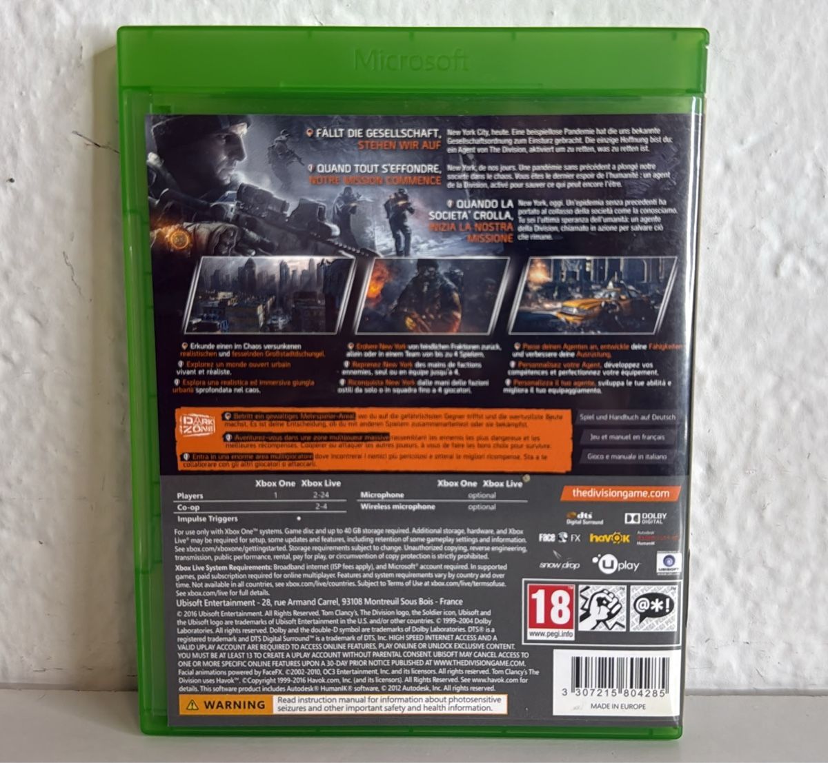 Microsoft Giochi: Xbox One Game Tom Clancys The Division - guter Zustand – Usato da Ehrendingen venduto da bubulence 1