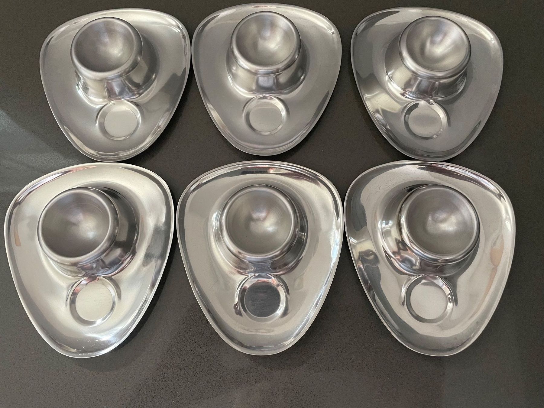 Autre vaisselle: 6 Eierbecher Metall, VINTAGE – D'occasion à Winkel par Kade50