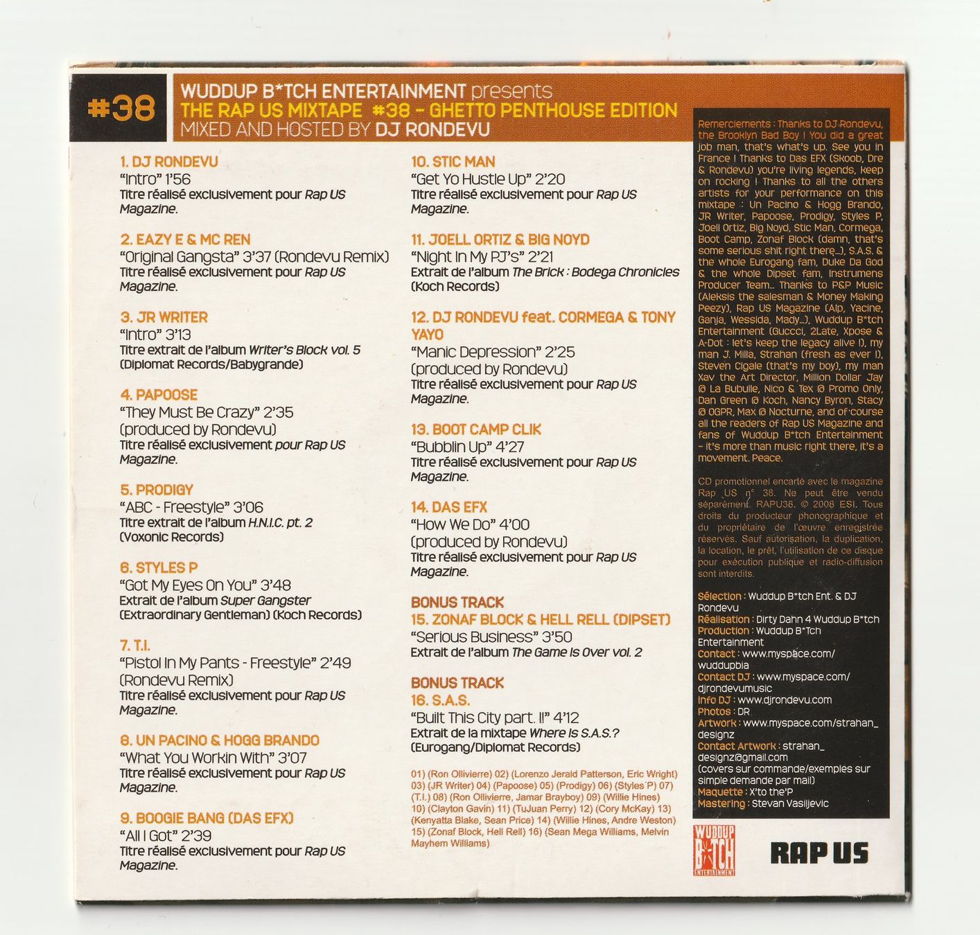 CD: Rap US mars 2008 Lil Wayne Beanie Sigel Pimp C Scarface + CD – Usato da Romainmôtier venduto da Oaxaca9 1
