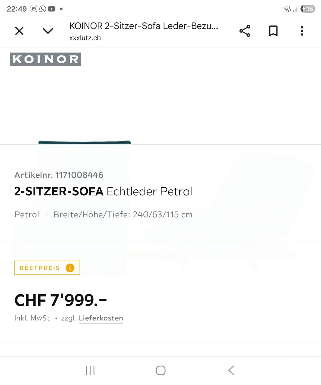 Divani: Koinor free motion mit touch Buttons NP7500 – Usato da Henggart venduto da Froschprinzessin 4