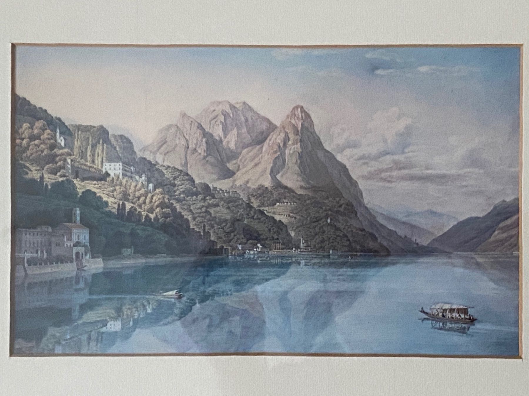Foto & Immagini: Aquarell, Lago di Lugano, 1820. – Usato da Reinach BL venduto da bernascg 1