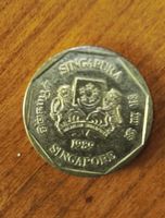 Singapore $1 Dollar Münze 1989, gebraucht