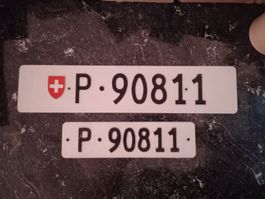 2x Nummernschild PTT Post ausrangiert 90811